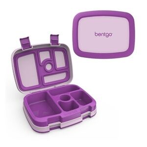 Bentgo Leak-Proof 5-Compartment Bento-Style Lunch Box, Kids, Purple